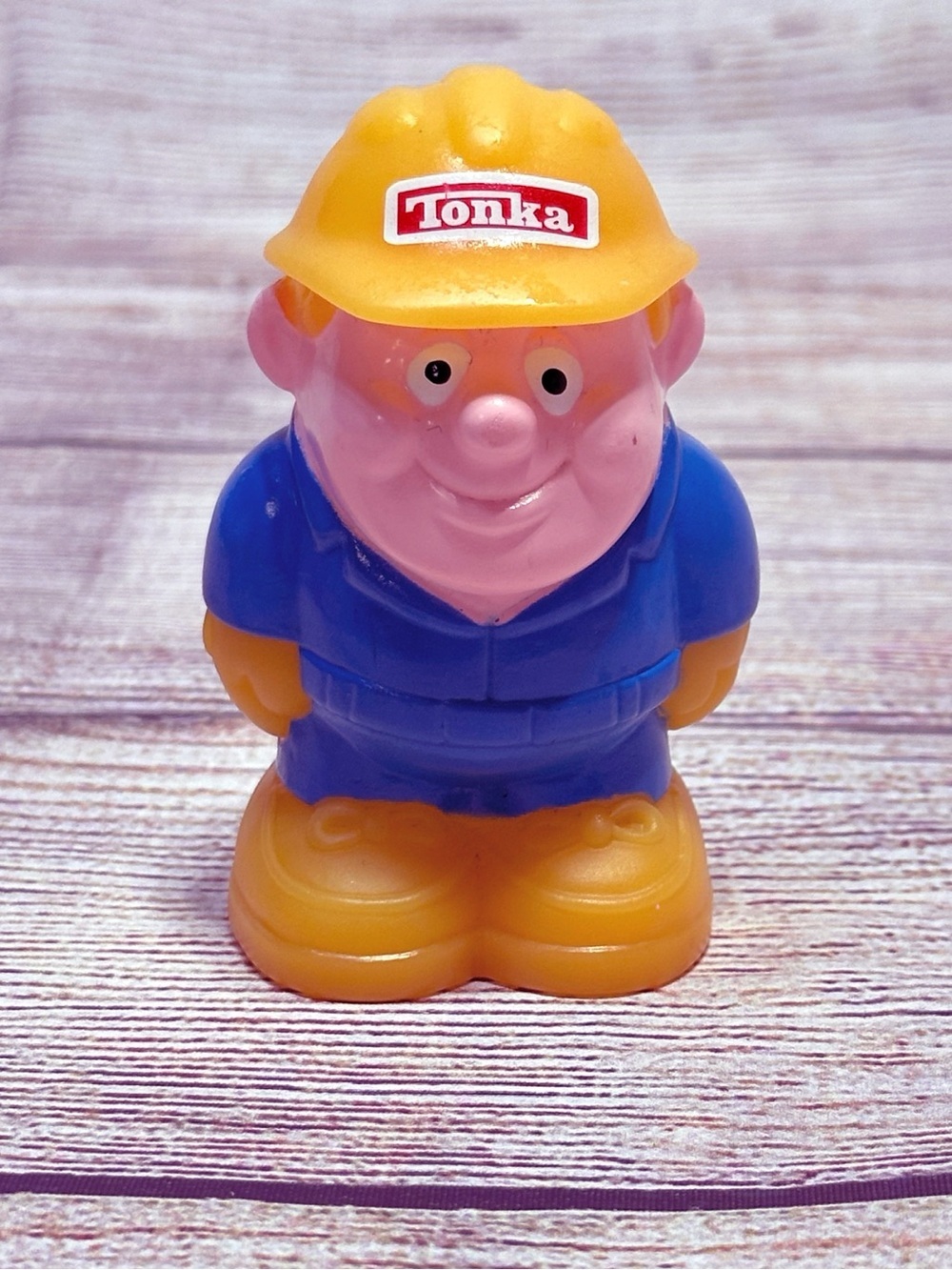 Vintage Tonka Yellow & Blue Construction Worker Toy Figure